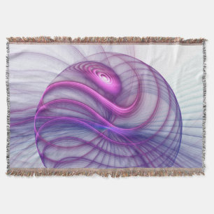 Snygg Rosa av modern Abstrakt Fractal Art Filt