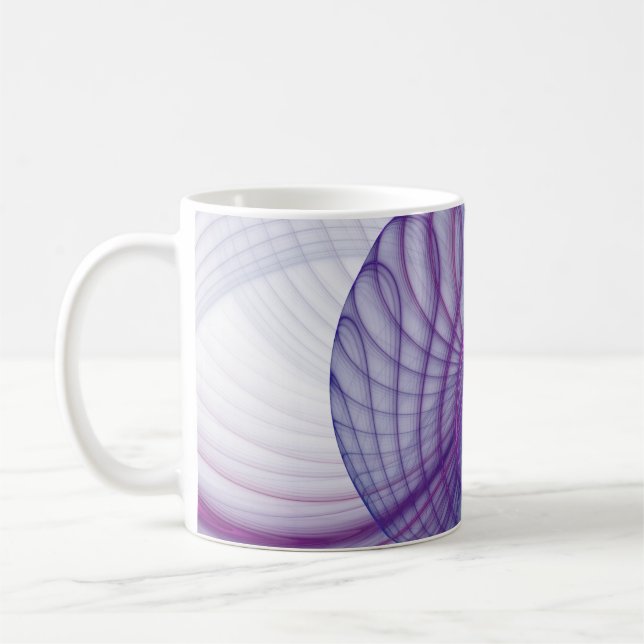 Snygg Rosa av modern Abstrakt Fractal Art Kaffemugg (Vänster)