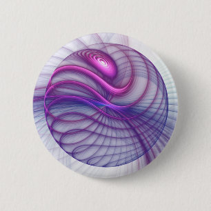 Snygg Rosa av modern Abstrakt Fractal Art Knapp