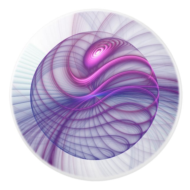 Snygg Rosa av modern Abstrakt Fractal Art Knopp (Framsidan)