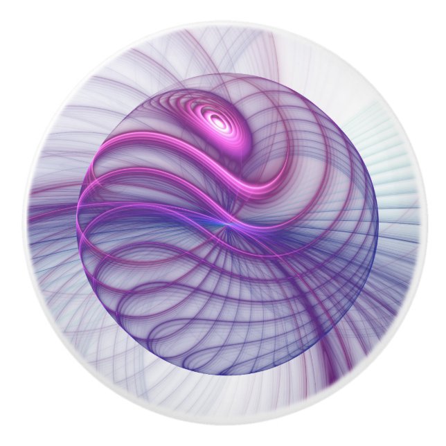 Snygg Rosa av modern Abstrakt Fractal Art Knopp (Framsidan)