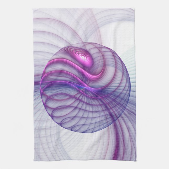 Snygg Rosa av modern Abstrakt Fractal Art Kökshandduk (Vertikal)