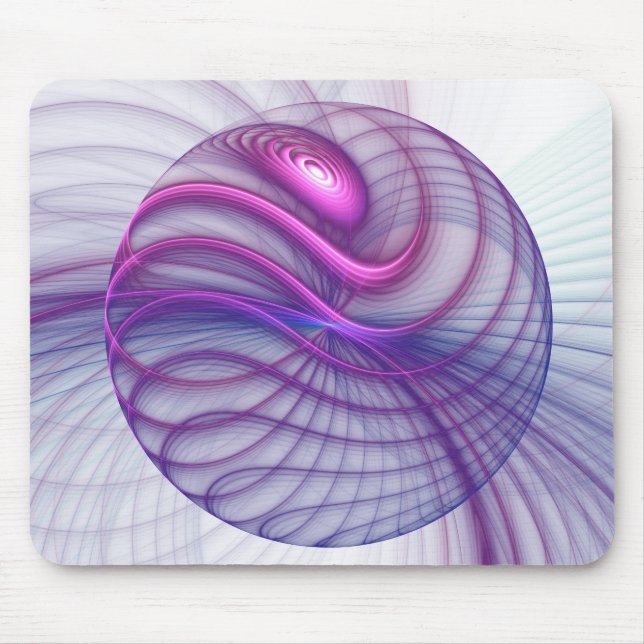Snygg Rosa av modern Abstrakt Fractal Art Musmatta (Framsidan)