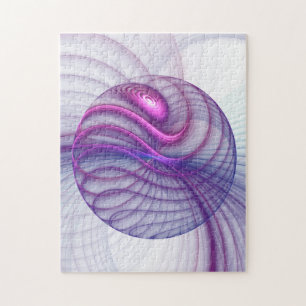 Snygg Rosa av modern Abstrakt Fractal Art Pussel