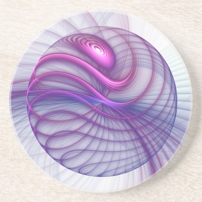 Snygg Rosa av modern Abstrakt Fractal Art Underlägg (Framsidan)