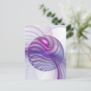 Snygg Rosa av modern Abstrakt Fractal Art Vykort