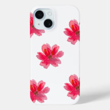 snygg rosa blommig telefonfodral