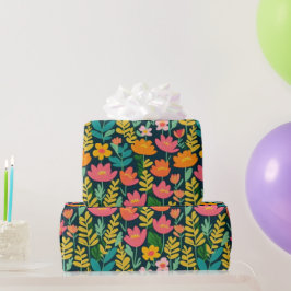 Snygg rosa blommor Pappra Presentpapper