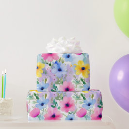 Snygg rosa blommor Pappra Presentpapper