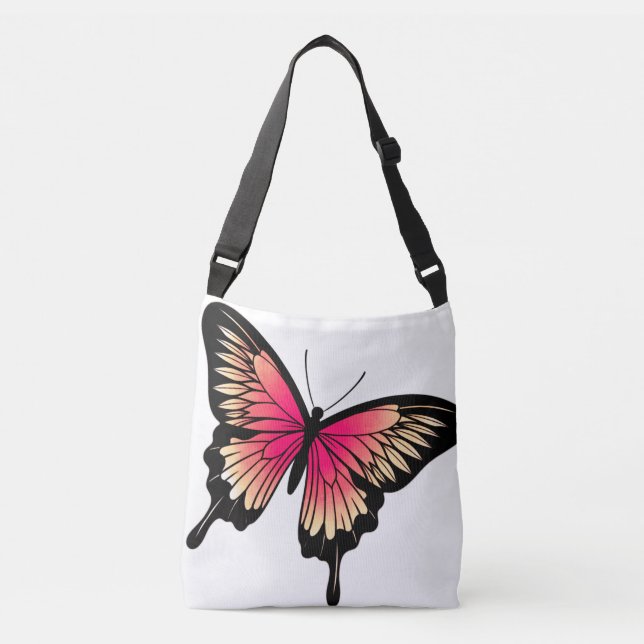 Snygg Rosa Butterfly Kor Body Tote Bag Axelväska (Framsida)