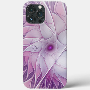 Snygg Rosa Flower Abstrakt Fractal Initialer
