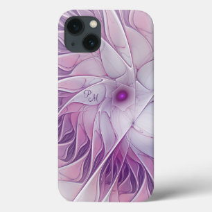 Snygg Rosa Flower Abstrakt Fractal Initialer