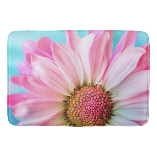 Snygg Rosa Flower Close Photo Badrumsmatta