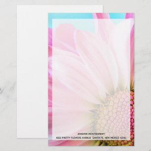 Snygg Rosa Flower Close Photo Brevpapper