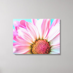 Snygg Rosa Flower Close Photo Canvastryck