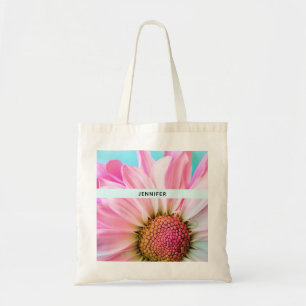 Snygg Rosa Flower Close Photo Tygkasse