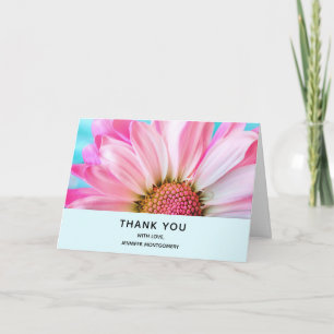 Snygg Rosa Flower Close Up Photo Tack Kort