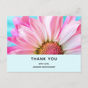 Snygg Rosa Flower Close Up Photo Tack Vykort
