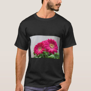 Snygg Rosa Flower-Logotyp T Shirt