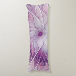 Snygg Rosa Flower Modern Abstrakt Fractal Art Kroppskudde