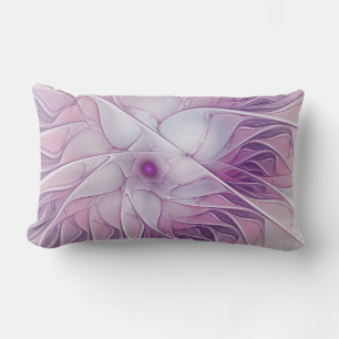 Snygg Rosa Flower Modern Abstrakt Fractal Art Lumbarkudde