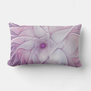Snygg Rosa Flower Modern Abstrakt Fractal Art Lumbarkudde