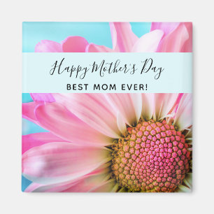 Snygg Rosa Flower Photo Mors dag Magnet
