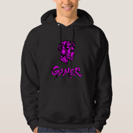 Snygg Rosa Geometrisk Spelare Hoodie