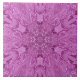 Snygg Rosa Girl Snöre Kaleidoscope Mönster Kakelplatta
