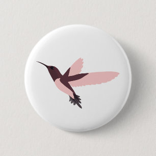 Snygg Rosa Hummingbird Knapp