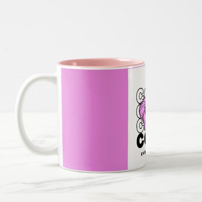 Snygg Rosa Hund Coffee Mugg New Design (Vänster)