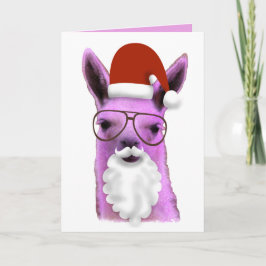 Snygg rosa jul lama! Julkort Kort