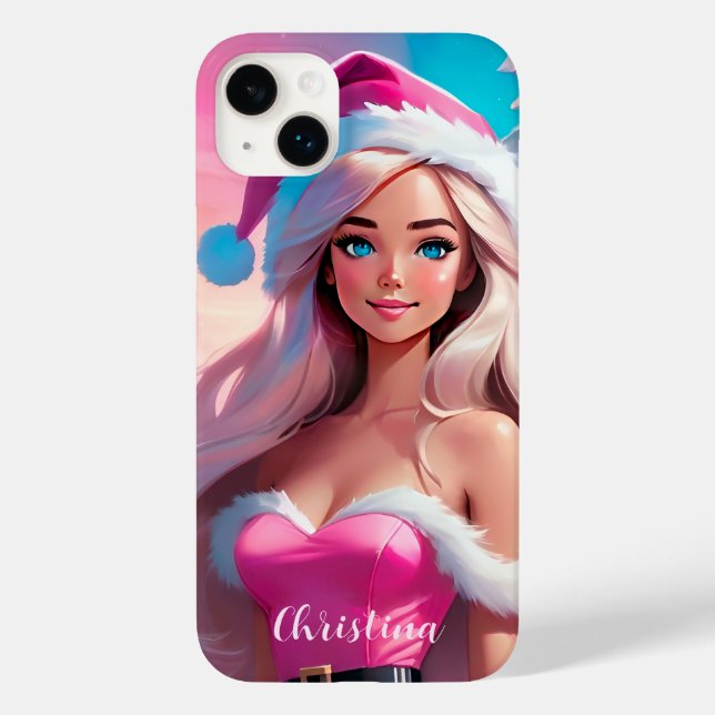 Snygg Rosa Julflicka 01 (Baksida)