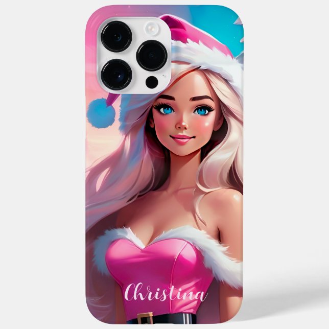 Snygg Rosa Julflicka 01 (Baksida)