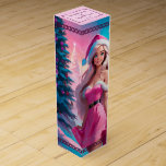 Snygg Rosa Julflicka 01 Presentask För Vinflaska<br><div class="desc">En vacker flicka i rosa klänning och Jultomten med presentlåda nära Julgran. Välj den vackra flickan i Santa suites omgiven av den magiska Christimas atmosphere för att fira dina helgdagar med glädje och magi. Du hittar alla relaterade artiklar i samlingen "Vacker Rosa Julflicka" på följande webbadress: https://www.zazzle.com/collections/beautiful_pink_christmas_girl-119217347108015415 Besök min butik...</div>