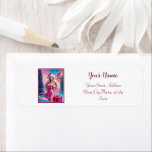 Snygg Rosa Julflicka 01 Returadress Etikett<br><div class="desc">En vacker flicka i rosa klänning och Jultomten med presentlåda nära Julgran. Välj den vackra flickan i Santa suites omgiven av den magiska Christimas atmosphere för att fira dina helgdagar med glädje och magi. Du hittar alla relaterade artiklar i samlingen "Vacker Rosa Julflicka" på följande webbadress: https://www.zazzle.com/collections/beautiful_pink_christmas_girl-119217347108015415 Besök min butik...</div>