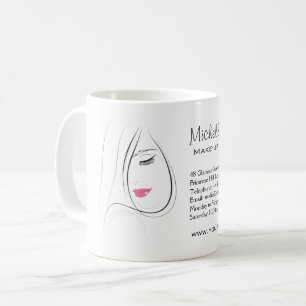 Snygg rosa läppar är konstnärer kaffemugg