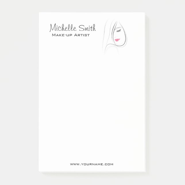 Snygg rosa läppar är konstnärer post-it block (Framsida)