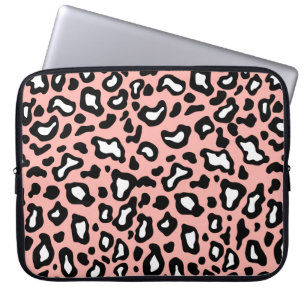 Snygg rosa leopardtryckt laptopsleeve laptop sleeve