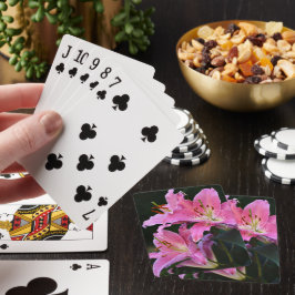 Snygg Rosa Lily Blooms Blommigt Casinokort
