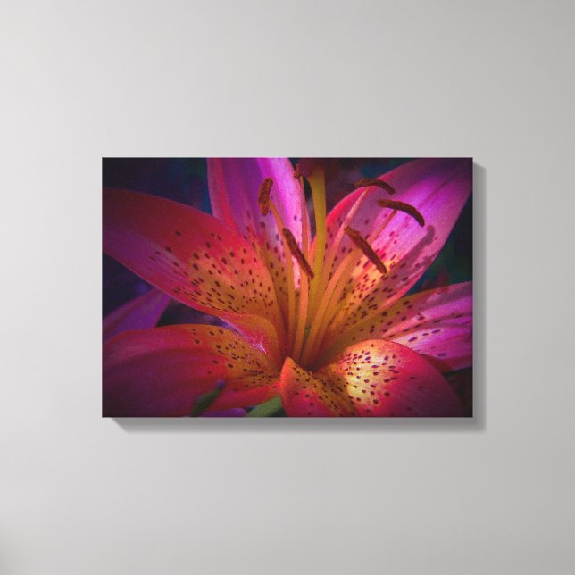 Snygg Rosa Lily Canvastryck (Framsida)