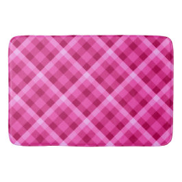 Snygg Rosa Magenta Plade Large Bath Mat Badrumsmatta