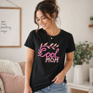 Snygg Rosa Mamma Handstilat Mors Dag T Shirt