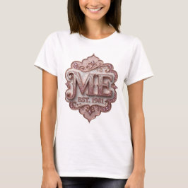 Snygg Rosa ME EST 1981 Print T Shirt