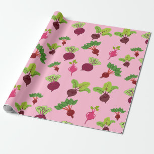 Snygg Rosa och Lila Beet Patterned Presentpapper