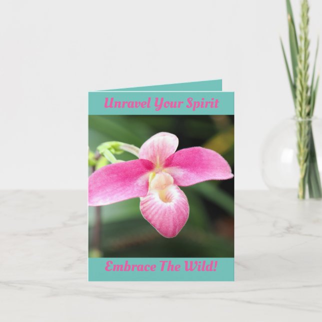 Snygg Rosa Orchid Anteckningskort (Framsida)