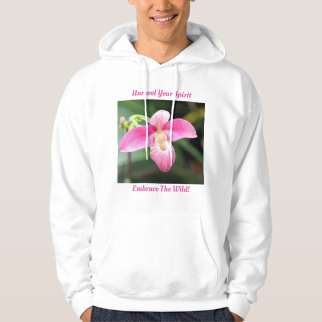 Snygg Rosa Orchid Hoodie (Framsida)