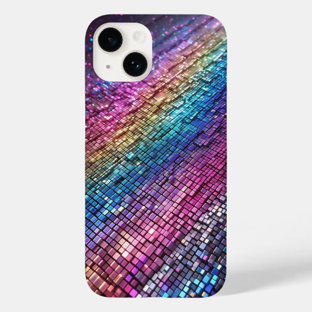 Snygg Rosa Regnbåge Glitter Ombre Personlig (Baksida)