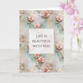 Snygg Rosa Romantic Ro Kort