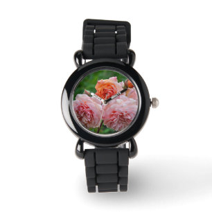 Snygg rosa ros armbandsur